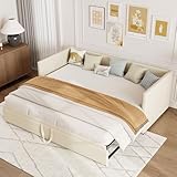 KeepGoon Canapé-lit extensible, rembourré, 90/180 x