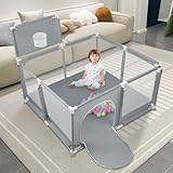 OHMG Parc Bébé,126x126cm,Modulable,Grand parc pour