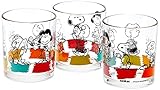 Excelsa Peanuts Lot de 3 Verres 25 cl, en Verre, Transparent,
