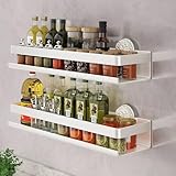 Lot de 2 étagères à épices murales suspendues sans