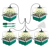 BTONGE Lot de 5 mini serres de culture avec lumière