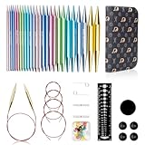 RUIDI Ensemble d'Aiguilles Circulaires Tricot, Aiguilles