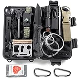 Graxury 13 en 1 Kit de Survie de Survie Multiusage,