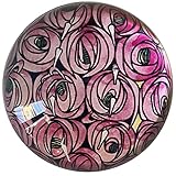 Presse-papier bombé en verre Motif roses Mackintosh