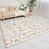 Tapis D'éveil Bébé Pliable Epais Réversible 150x180x1cm