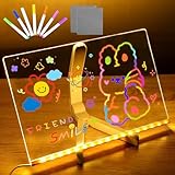 Tableau mémo LED avec 7 couleurs et support - Tableau