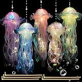Lot de 5 lampes méduses suspendues - Lanternes lumineuses