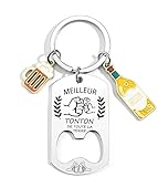 LKJHGF Cadeau de Tonton Porte clés Tonton Meilleur