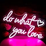 Wanxing Enseigne néon rose « do what you love » pour