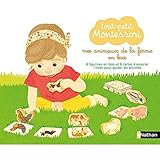 Mes animaux de la ferme en bois: Avec 8 figurines en