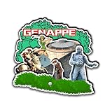 Genappe Belgique Aimant de réfrigérateur en bois 3D