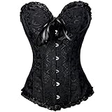 Everbellus Sexy Bustier Femme Gothique Dentelle Ventre