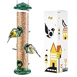 iBorn Mangeoires à oiseaux en métal à suspendre pour