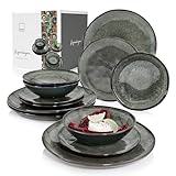 SÄNGER Copenhague Lot de 12 assiettes en faïence pour