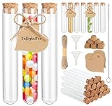 Mocraft Lot de 30 tubes à essai en verre transparent
