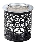 MaMeMi Brûleur d’Encens en Fer Noir – 8 cm, Tamis Inox,