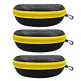 EKdirect Lot de 3 étuis rigides à fermeture éclair