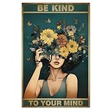 BelleVive Poster vintage « Be Kind to Your Mind » -
