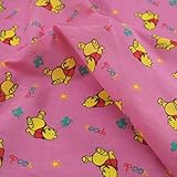 1 metre | Rose Disney Winnie the Pooh Tissu imprimé