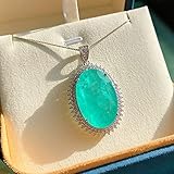 OBCPD 20 * 30mm Paraiba Tourmaline Émeraude Rose Quartz