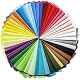 NECXON Lot de 50 carrés de tissu pour patchwork, couleur
