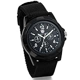 JewelryWe Montre de sport pour homme style aviateur