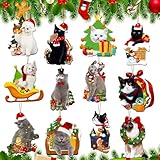 Lot de 36 décorations de Noël en bois à suspendre pour