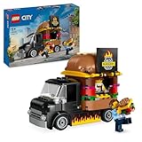 LEGO City Le Food-truck de Burgers, Jouet de Camionnette,