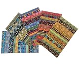 Jukway Lot de 5 coupons de tissu en coton de style