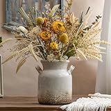 Vase rustique en céramique - Beige vieilli - Look rétro