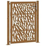 vidaXL Porte de jardin acier résistant aux intempéries