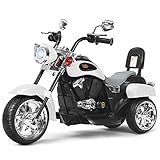 FANTASK Moto électrique pour enfant 6 V avec phares