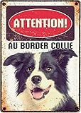waakbord hond Border Collie 21 x 14.8 cm