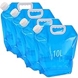 Kamiya Set de 4 Bidon Eau 10l, Bidons Pliables et Portables