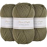 Utopia Crafts Super Aran Lot de 3 pelotes de fil à