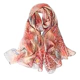 STORY OF SHANGHAI Femme Foulard 100% Soie Imprime Floral