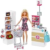 Barbie Mobilier Coffret Supermarché fourni avec poupée