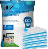 QH Lot de 6 sacs sous vide pour vêtements étanches