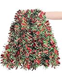 Guirlande de Noël Rouge et Verte - 6 m, Diamètre 10