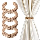 Ptwola Lot de 4 embrasses de rideaux tressées à la