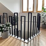 T-ZBDZ Garde Corps Escalier Noir, Rampe Escalier Interieur