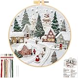 JSRQT Kit de broderie de Noël, kit de broderie à faire