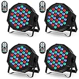 U`King 4PCS RGB Lumiere de Scene avec Son Activé, 72W