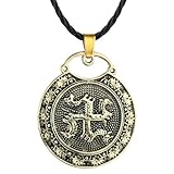 Amulette Animal slave Kolovrat avec cheval oiseau pendentif