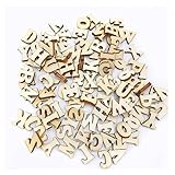 ORTAVA Lot de 100 petites lettres en bois pour bricolage