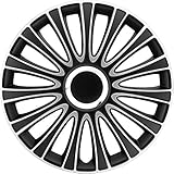 AutoStyle Jeu d'enjoliveurs LeMans 17-inch noir/argent
