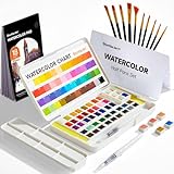 Shuttle Art Ensemble de peinture aquarelle, 48 couleurs
