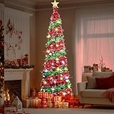 Arbre de Noël, sapin de Noël éclairé, avec lumières