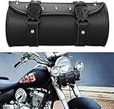JoyFan Sacoche de guidon de moto en cuir pour Harley