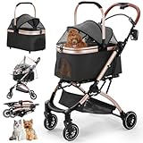 Gimars Poussette Pliable 4 en 1 pour Petits Chiens